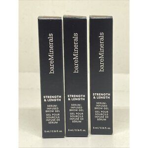 BareMinerals Strength & Length Serum-Infused Brow Gel Plant-based Vegan 0.16 Oz